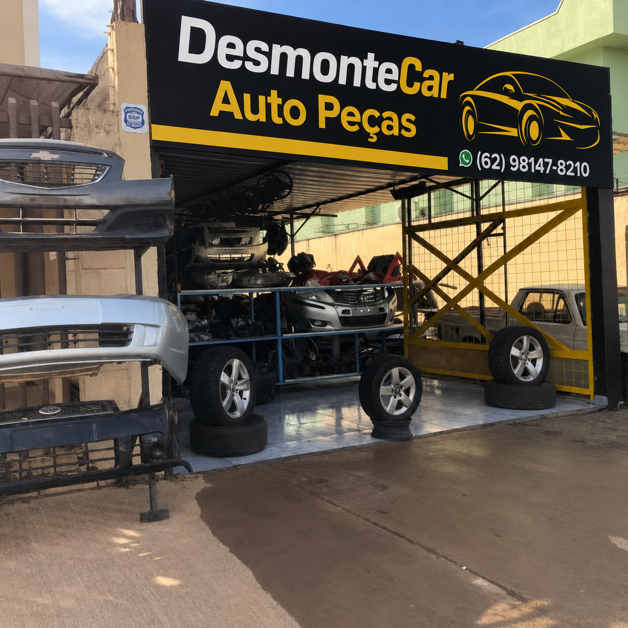 Fachada da loja de pe&ccedil;as automotivas